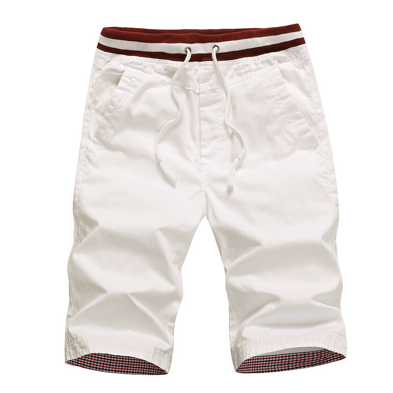 Vasaros nauji vyriški grynos medvilnės laisvalaikio šortai Penkios ketvirčio kelnės Vyriški plius dydžio šortai Vyriškos vidutinės kelnės Vienspalvės paplūdimio kelnės