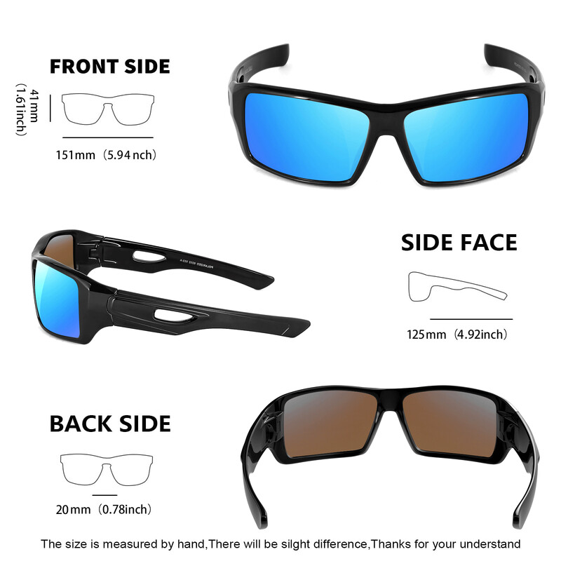 MAXJULI Polarizované slnečné okuliare s ochranou proti UV žiareniu pre mužov a ženy, 100% UV400 ochrana, okuliare na rybolov a šoférovanie, 8232