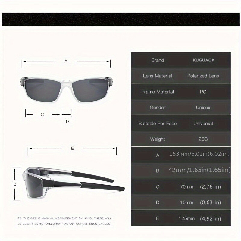 Ochelari de soare polarizați pentru bărbați pentru șofat, pescuit, drumeții, alpinism, sport, protecție UV Ochelari de soare sport