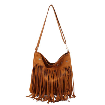 Bohemian Style Tassel Bag Fashion Τσάντα ώμου μεγάλης χωρητικότητας 2024 Δημοφιλής νέα Niche Universal γυναικεία τσάντα