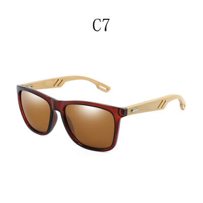 Koka Saulesbrilles Mode Krāsainas Ar rokām darinātas Saulesbrilles Vīriešu Sieviešu Kvadrātveida Bambusa Pārgājienu Brilles Spogulis Saulesbrilles Retro Masculino