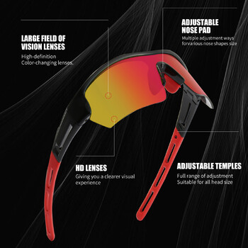 Αθλητικά γυαλιά με καυτές πωλήσεις Anti UV400 Γυαλιά ηλίου HD πολύχρωμο φακό Polarized Αντιανεμικά γυαλιά Cycling MTB Riding Fishing Running