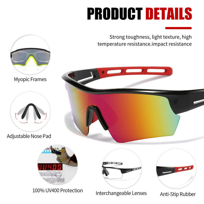 Najpredávanejšie športové okuliare s UV ochranou 400, slnečné okuliare s HD farebnými šošovkami, polarizované, vetruodolné okuliare, cyklistika, MTB, jazda na koni, rybolov, beh