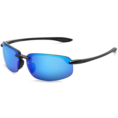 MAXJULI Ochelari de soare Bărbați Moda clasică Fără rame Conducere Ciclism Drumeții Sporturi pentru femei TR90 Material UV400 Ochelari de soare pentru bărbați 8001