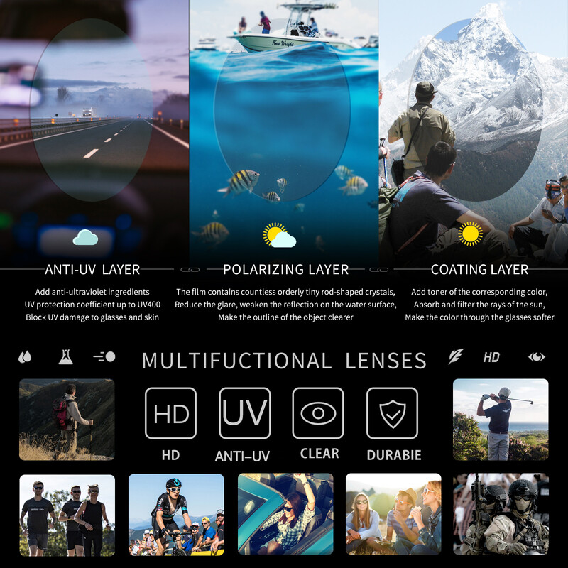 Férfi Női HD Polarizált Sport Napszemüvegek Ultrakönnyű Utazás Tengerparti Kemping Túraszemüvegek UV Ellenálló Horgászszemüvegek Vezetőszemüvegek