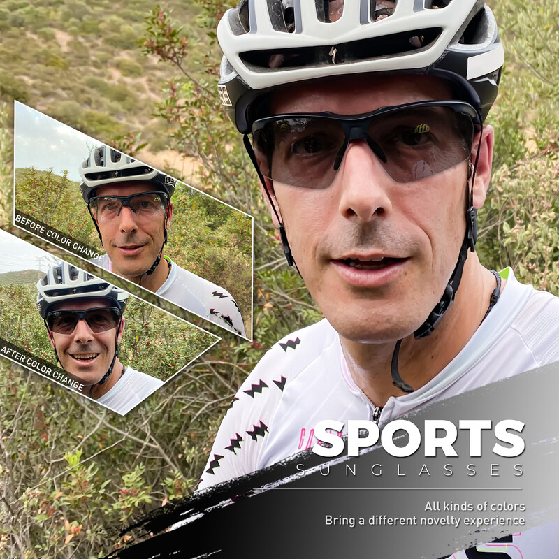 SCVCN Fotochromatické slnečné okuliare Jazdecké okuliare Muži UV400 Rybárske okuliare Ženy Cestné cyklistické okuliare Vonkajšie taktické okuliare