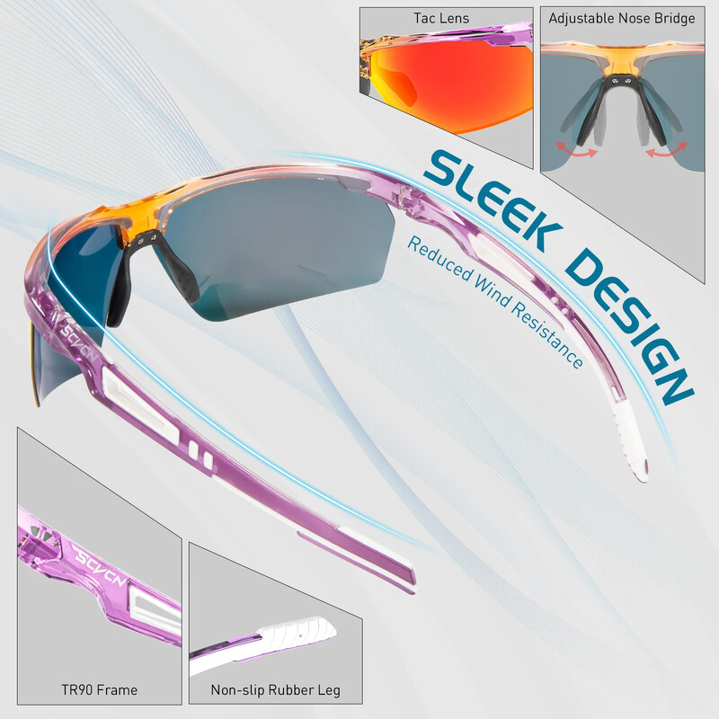 SCVCN Fotochromatické slnečné okuliare Jazdecké okuliare Muži UV400 Rybárske okuliare Ženy Cestné cyklistické okuliare Vonkajšie taktické okuliare