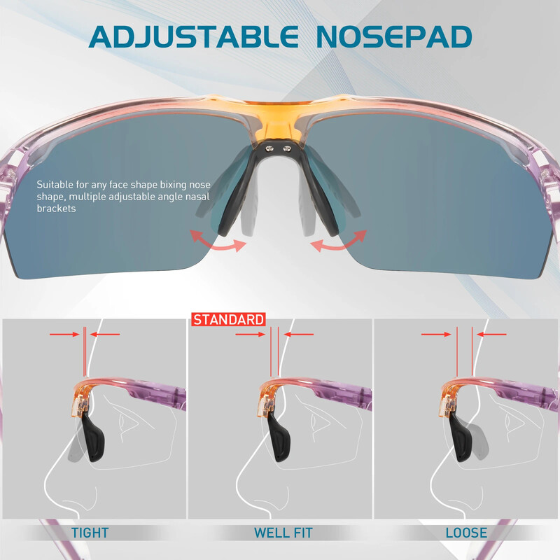 SCVCN Fotochromatické slnečné okuliare Jazdecké okuliare Muži UV400 Rybárske okuliare Ženy Cestné cyklistické okuliare Vonkajšie taktické okuliare