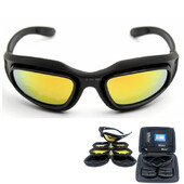 Ochelari polarizați tactici Airsoft Paintball Ochelari de vânătoare pentru luptă Rezidenți la vânt Drumeții în aer liber Ciclism Sport Ochelari de soare 4 lentile