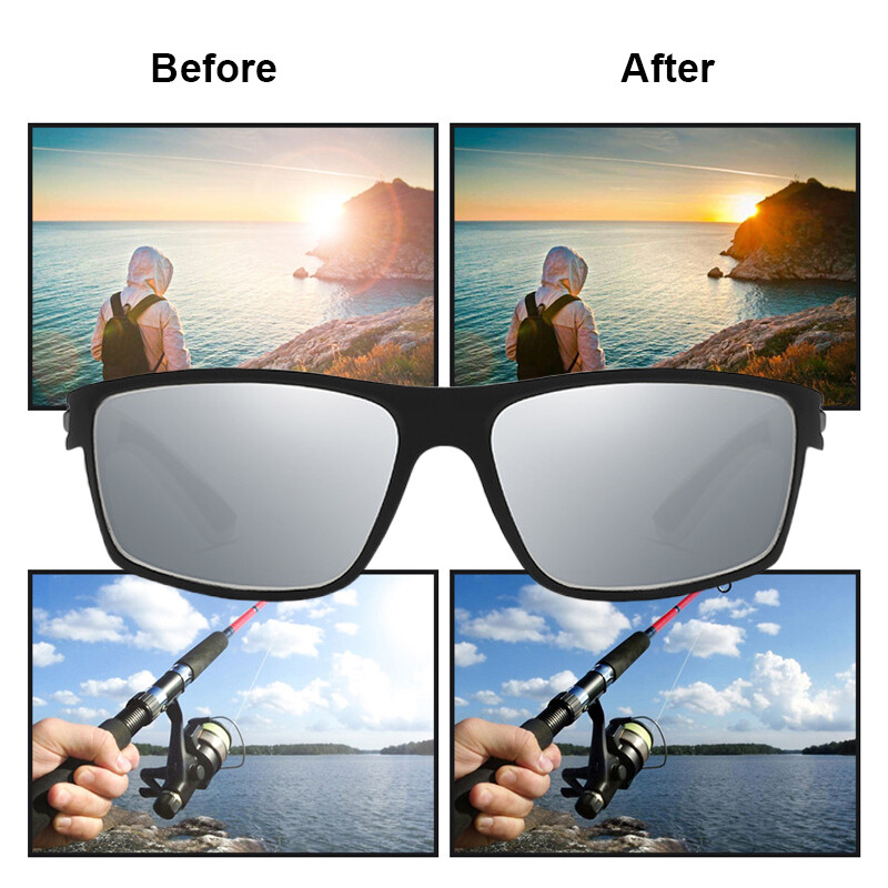 Sportiniai poliarizuoti akiniai nuo saulės.