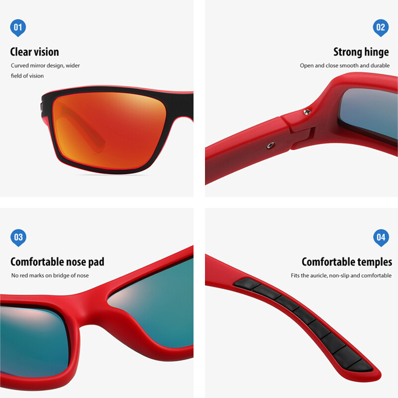 Sportiniai poliarizuoti akiniai nuo saulės.