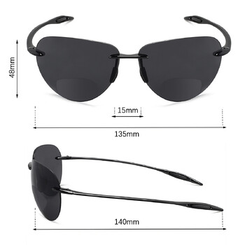 MAXJULI polarized γυαλιά ηλίου για γυναίκες και άνδρες Fashion Driving Sports Unbreakable Rimless Oval για UV400 (MJ8008)