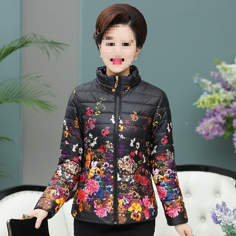 Rövid vékony pamutkabát, női őszi-téli középkorú és idős ruha, pamutkabát, anyaruha, pamutkabát 40, középkorú pamut 