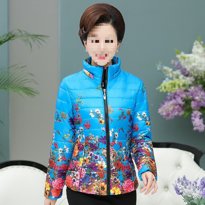 Rövid vékony pamutkabát, női őszi-téli középkorú és idős ruha, pamutkabát, anyaruha, pamutkabát 40, középkorú pamut 