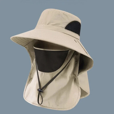Vară, drumeții în aer liber, șepci de pescuit, pălărie de găleată, detașabilă, cu uscare rapidă, protecție solară, pălărie de pescar, umbrelă de soare, căciulă de acoperire a feței, pălărie de camping
