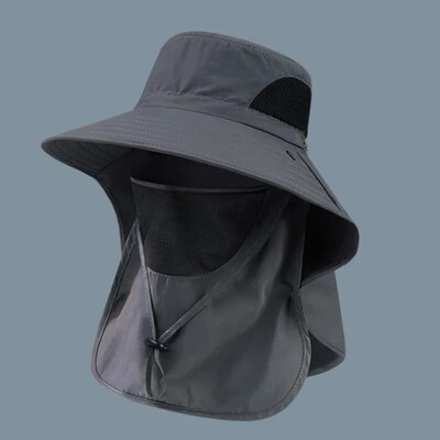 Vară, drumeții în aer liber, șepci de pescuit, pălărie de găleată, detașabilă, cu uscare rapidă, protecție solară, pălărie de pescar, umbrelă de soare, căciulă de acoperire a feței, pălărie de camping