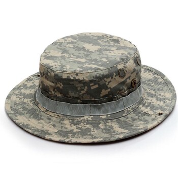 2024 Нова камуфлажна шапка Boonie Tactical Casual Bucket Hats Летен лов на открито Туристически спортове Camo Sun Cap за мъже, жени