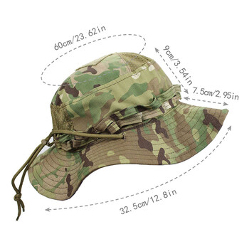 Tactical 2.0 Boonie Hat Лятна мрежеста камуфлажна бойна шапка Multicam Спортно обучение на открито Риболов Туризъм Къмпинг Ловни шапки