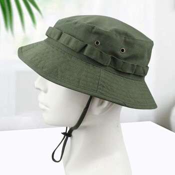 Ανδρικά καπέλα καμουφλάζ Boonie 3D Leaves Camo Cap Ghillie Caps Hunter Sniper Καπέλα για ψάρεμα Αξεσουάρ για κυνήγι