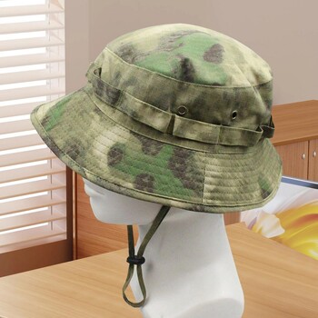 Ανδρικά καπέλα καμουφλάζ Boonie 3D Leaves Camo Cap Ghillie Caps Hunter Sniper Καπέλα για ψάρεμα Αξεσουάρ για κυνήγι