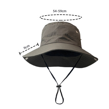 Дамска външна шапка за слънце Лятна UV защита Bucket Safari Wide Brim Рибарска шапка Каубойски мъжки риболов Туристически плажни шапки 2024 