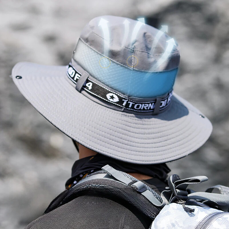 Rybársky klobúk pre mužov so širokým okrajom, rybársky klobúk, slnečná ochrana, športové čiapky, outdoorové kempovanie, horolezectvo, turistika, plážová slnečná čiapka