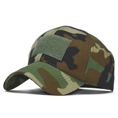 Taktinės armijos skrybėlės Reguliuojama operatoriaus kepurė Karinė Patch Orui pralaidi beisbolo kepurė Camo Snapback Kepurė vyrams, moterims, lauke