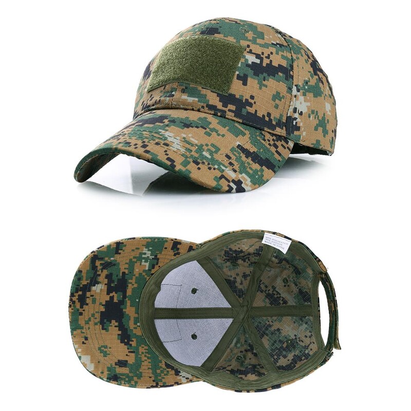 Taktinės armijos skrybėlės Reguliuojama operatoriaus kepurė Karinė Patch Orui pralaidi beisbolo kepurė Camo Snapback Kepurė vyrams, moterims, lauke