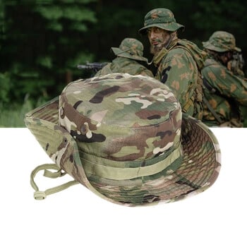 Hotsale Camouflage Bucket Hat Panama Boonie Hats Caps Multicam Summer Caps Лов Туризъм Outdoor Camo Caps Мъжки