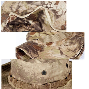 Hotsale Camouflage Bucket Hat Panama Boonie Hats Caps Multicam Summer Caps Лов Туризъм Outdoor Camo Caps Мъжки