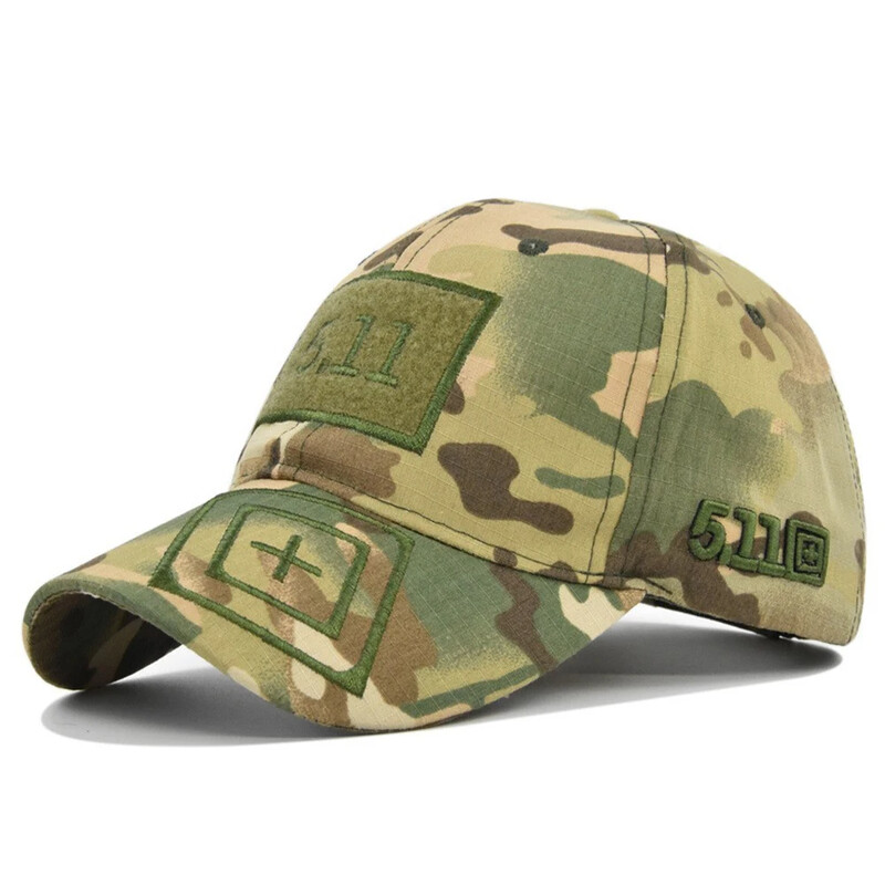 Şapci tactice de baseball pentru bărbaţi Şapcă în aer liber Camuflaj Vânătoare Drumeţii CS Pălărie snapback din bumbac Pălării de soare de camioner de vară