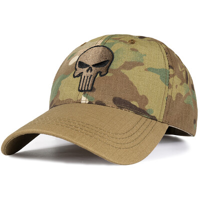 Välistingimustes kasutatavad kamuflaažiga reguleeritavad mütsid Päikesekaitsekreem Tactical Trucker Müts Camo Snapback Jaht Telkimine Kalastamine Sport Jalgrattasõit Matkamüts