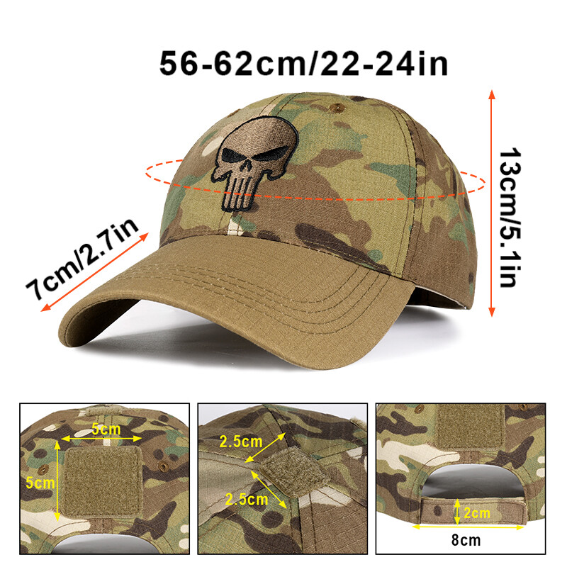 Välistingimustes kasutatavad kamuflaažiga reguleeritavad mütsid Päikesekaitsekreem Tactical Trucker Müts Camo Snapback Jaht Telkimine Kalastamine Sport Jalgrattasõit Matkamüts