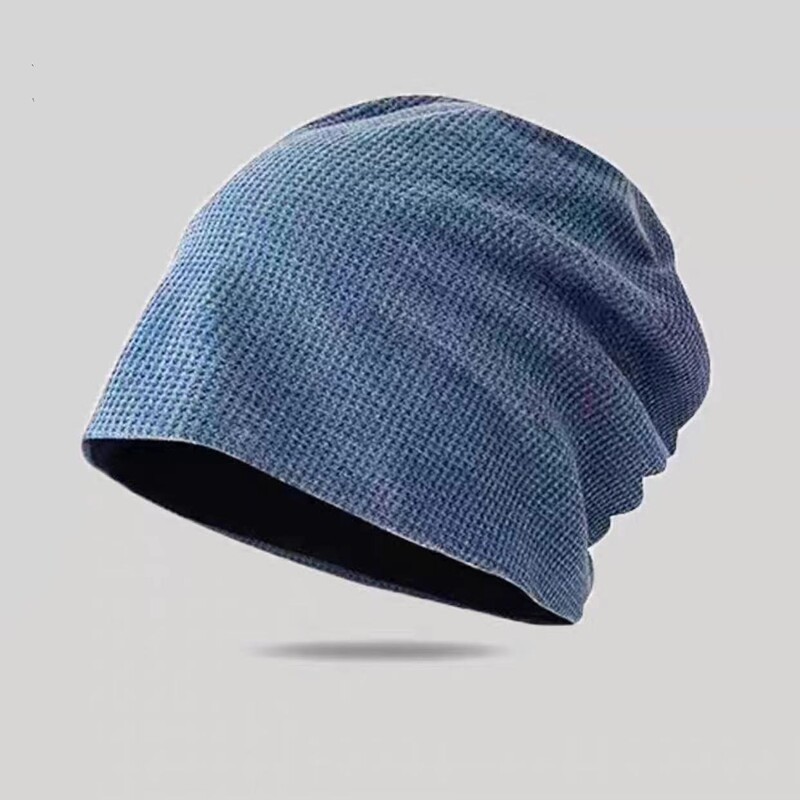 Fekete sapka Férfi téli divatos bolyhos kalap Férfi nagy fejkörfogat hideg sapka Baotou kötött sapka meleg gyapjú sapka