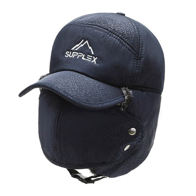 Nauja madinga žieminė terminė bombonešio kepurė, skirta veidui, ausų apsauga nuo vėjo, šilta lauko slidinėjimo kepuraitė ir aksominės storos tėčio kepurės A195