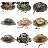 Maskovacie letné Panama Jungle Lovecké čiapky Muži Ženy Vonkajšie púštne čiapky UV ochrana Veľká plážová čiapka Horolezecké rybárske čiapky