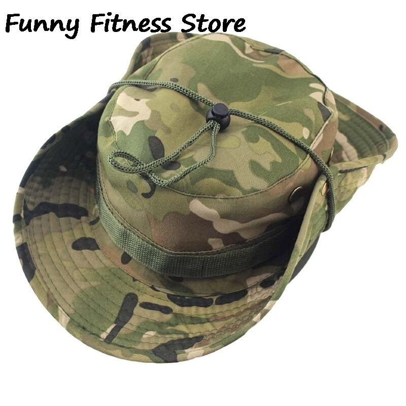 Maskovacie letné Panama Jungle Lovecké čiapky Muži Ženy Vonkajšie púštne čiapky UV ochrana Veľká plážová čiapka Horolezecké rybárske čiapky