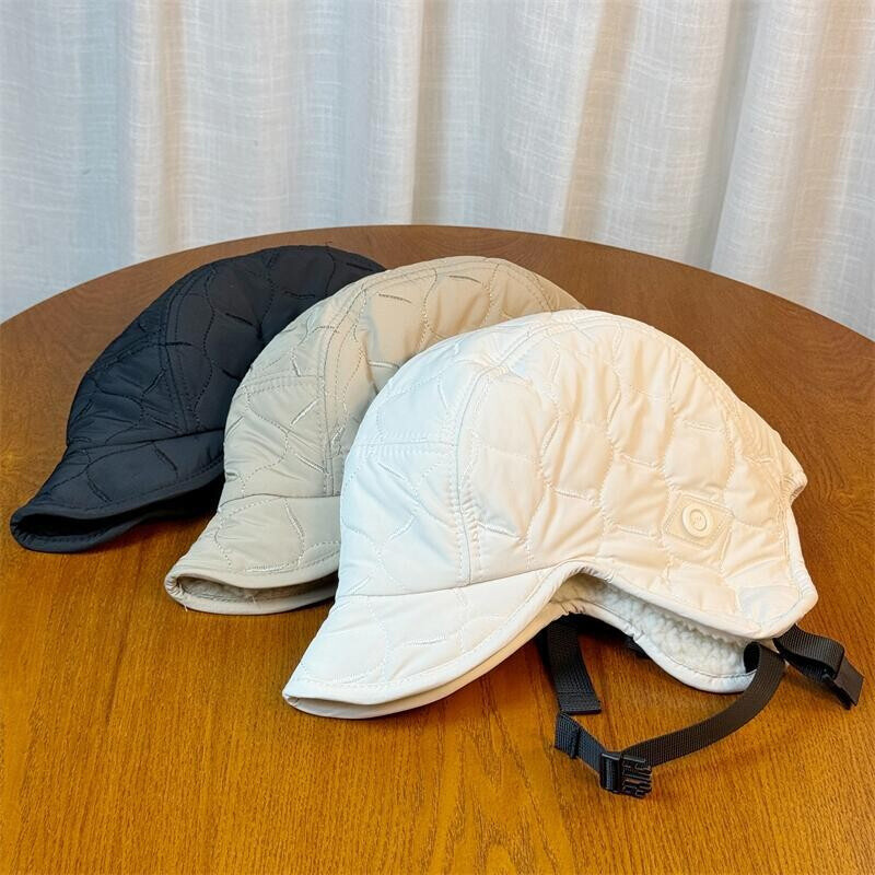 Pánske a dámske zimné vetruodolné zahustené plus fleecové jahňacie vlnené teplé chrániče sluchu čiapka vonkajšia lyžiarska cyklistická čiapka