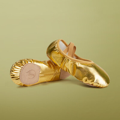 Pantofi de balet pentru fete, auriu, argintiu, cu talpă moale, papuci de balet, pentru copii, pentru antrenament, pantofi de balerina pentru femeie gimnastică