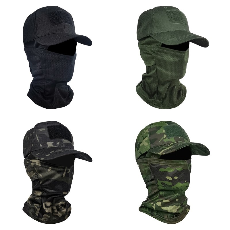 Balaclava în aer liber Mască de față Căciulă de soare Camuflaj Glugă Șepci Junglă Ciclism Drumeții Militare Tactice Full Face Acoperire Esarfă