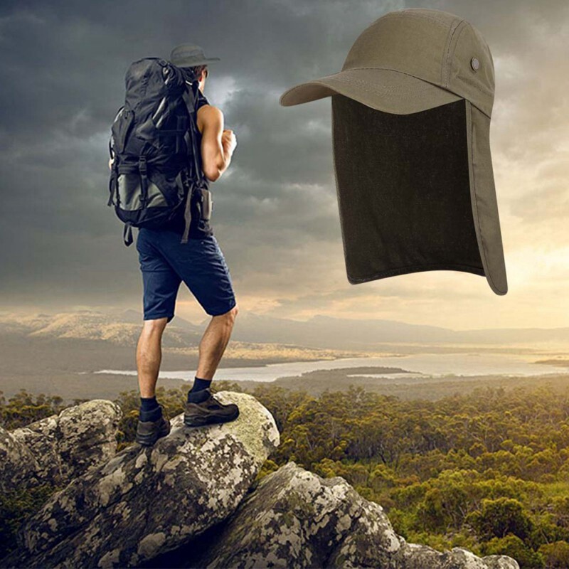 Șapcă de pescuit cu capac cu clapă pentru ureche, urechi, umbrelă de soare, impermeabilă, pliabilă, cu plasă, pălărie sport, accesorii pentru îmbrăcăminte sportivă în aer liber