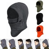 Unisex Femei Bărbați Polar Fleece Glugă Pălărie Casual Beanie Ski Snow Cap Snood Esarfă Mai încălzit Termic Iarna Rezistență la Frig