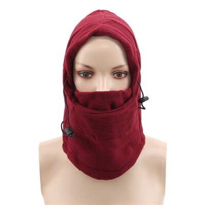 Unisex Femei Bărbați Polar Fleece Glugă Pălărie Casual Beanie Ski Snow Cap Snood Esarfă Mai încălzit Termic Iarna Rezistență la Frig