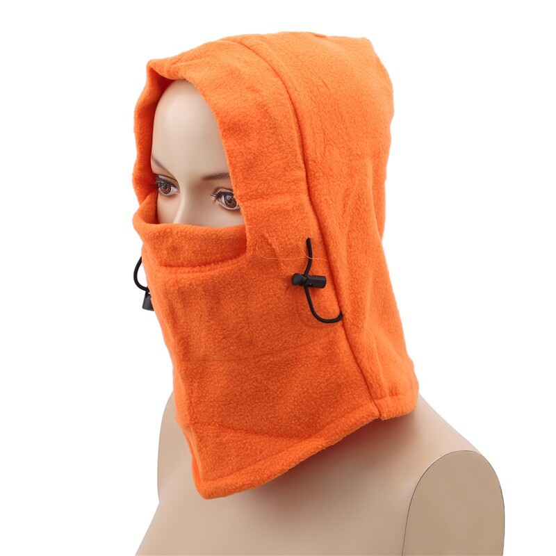 Unisex Femei Bărbați Polar Fleece Glugă Pălărie Casual Beanie Ski Snow Cap Snood Esarfă Mai încălzit Termic Iarna Rezistență la Frig