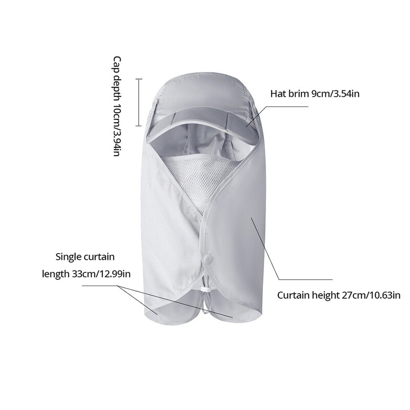 Outdoor Sport Matkamine Matkavisiir Müts UV-kaitsega Näo Kaelakate Päikesekaitsekork