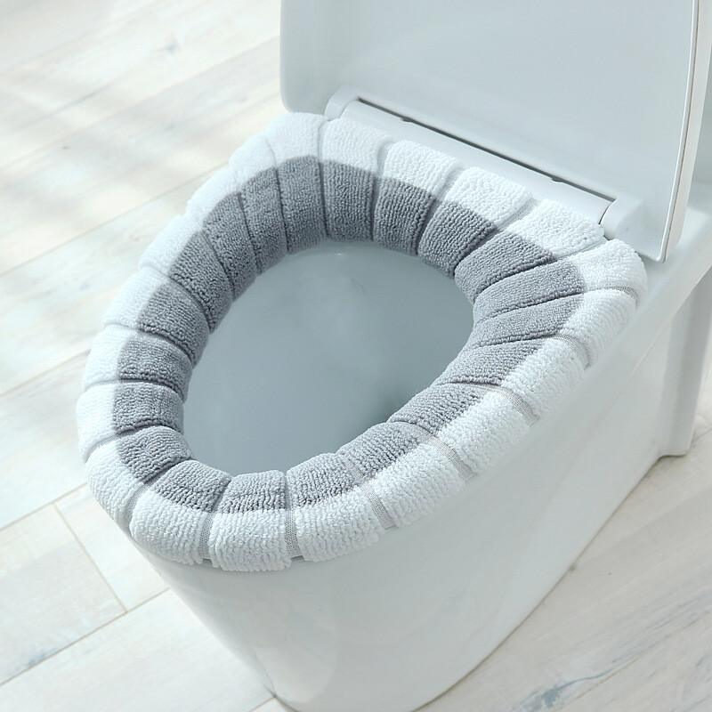 Žieminis pliušinis tualeto padėklas Storos rankenos tualeto užvalkalas Pliušinis buitinis šiltas universalus klozeto užvalkalas, plaunamas