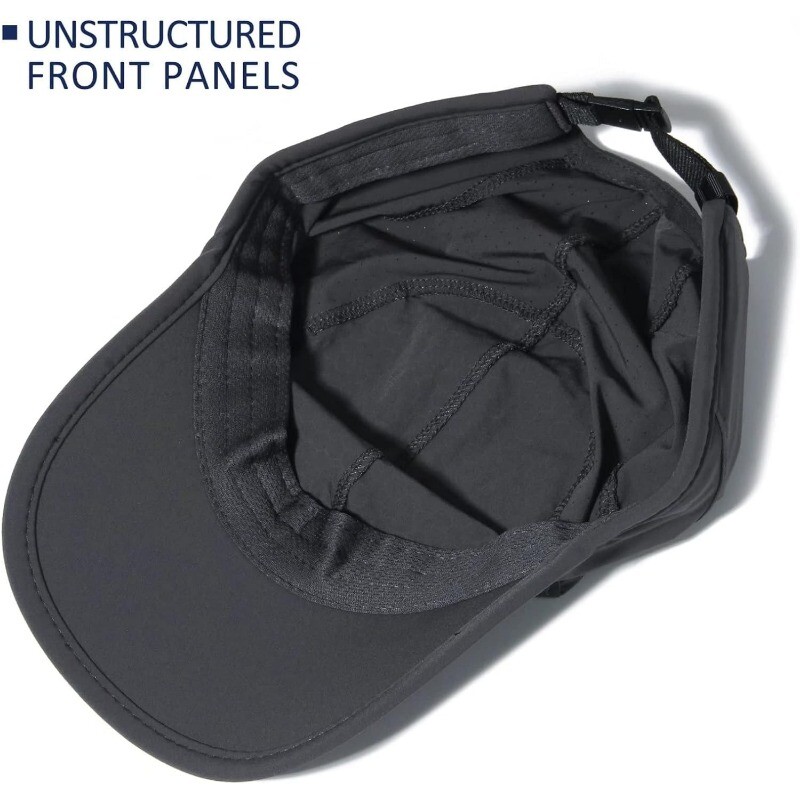 GADIEMKENSD Pălărie de alergare elastică cu boruri moi, uscare rapidă, nestructurată, șapcă de baseball unisex pentru adulți, golf, pălărie solidă snapback