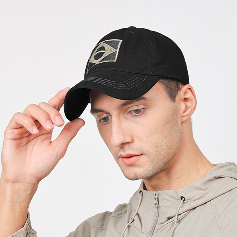 Pánska outdoorová maskáčová čiapka Armygreen s vyšívanou brazílskou vlajkou, golfová baseballová čiapka, letná športová čiapka, anti-UV poľovnícka turistická slnečná klobúk