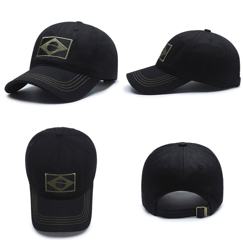 Pánska outdoorová maskáčová čiapka Armygreen s vyšívanou brazílskou vlajkou, golfová baseballová čiapka, letná športová čiapka, anti-UV poľovnícka turistická slnečná klobúk