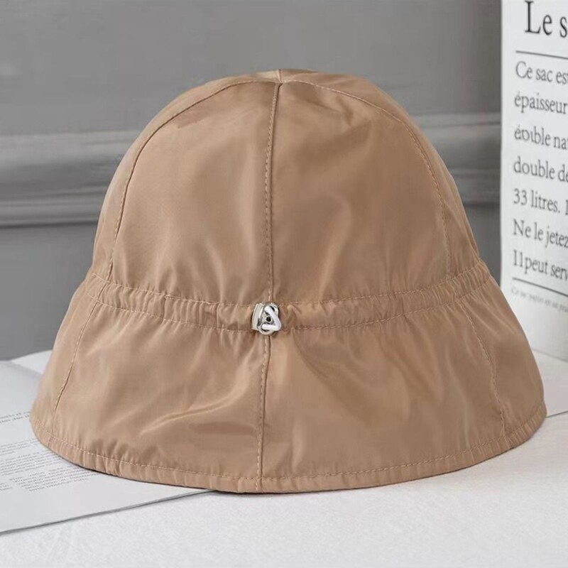 Moteriškos vasaros greitai išdžiūstančios virvelės su kaušo kepurė, mergaitėms po atviru dangumi